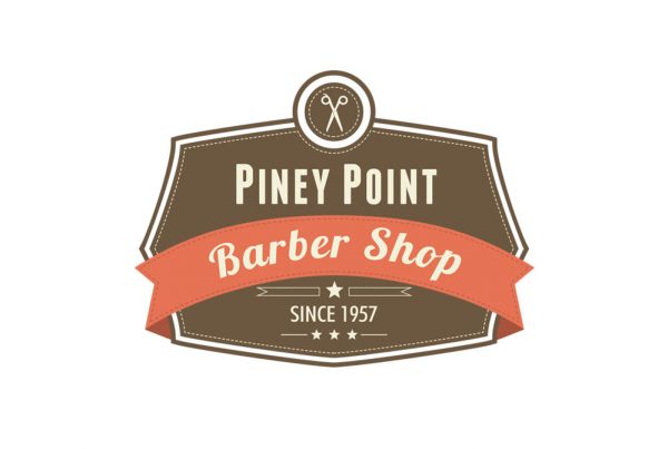 Piney Point Barber Shop logo design