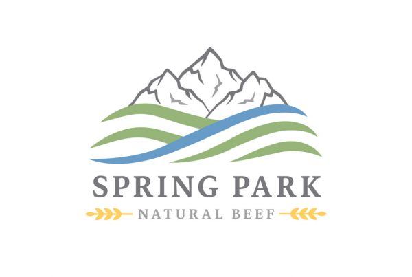 Spring park Natural Beef logo design