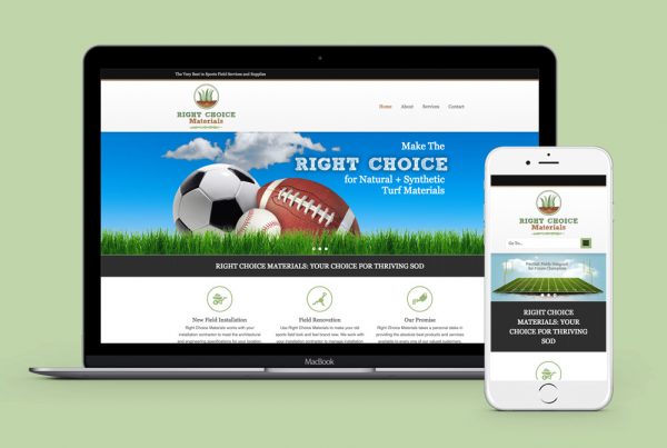 right choice materials website design