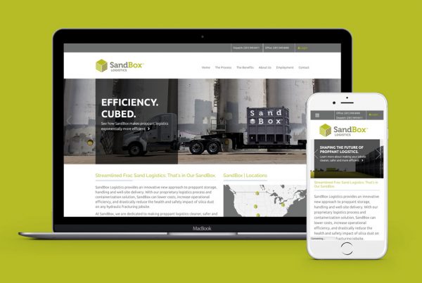 sandbox logistics website design