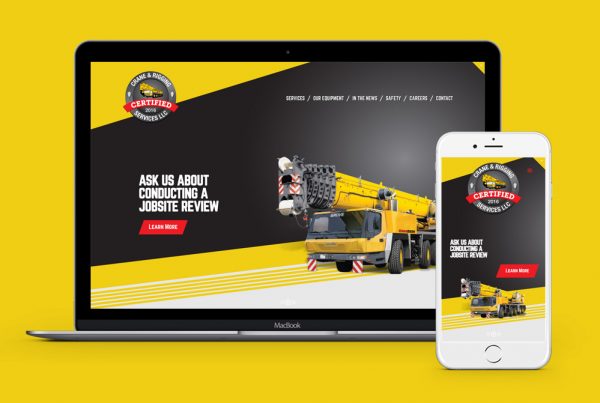 Certified Crane & Rigging Services website design
