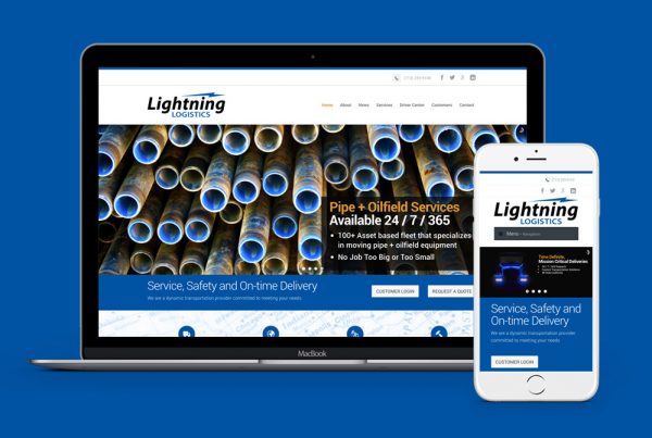 Lightning Logistics website design