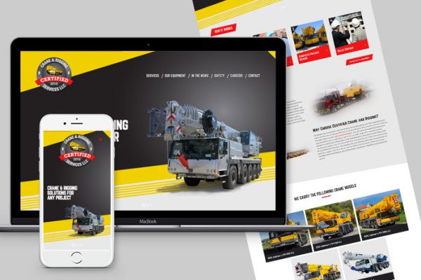 Certified Crain & Rigging website design