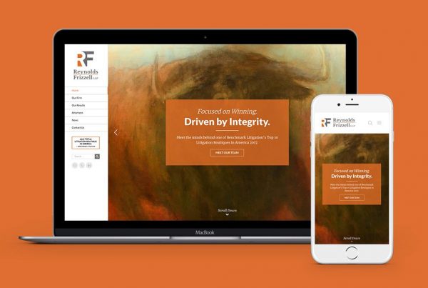 Coobo web design services for Reynolds Frizzell LLP
