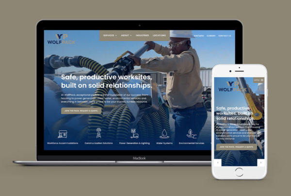 Coobo web design services for WolfPack Industries