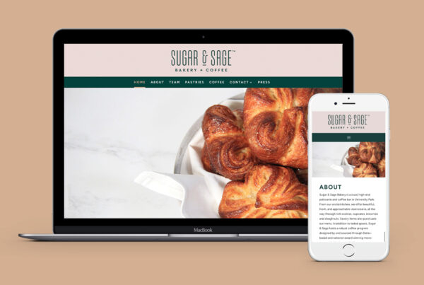 Coobo web design services for Sugar and Sage Bakery